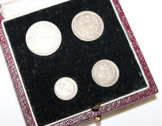 Maundy money, cased set 1951